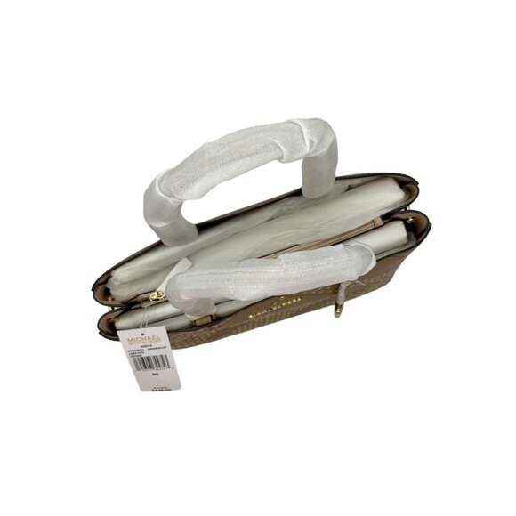 MICHAEL Michael Kors Adele Large Tan Leather Tote Handbag with Grommets - Picture 4 of 12